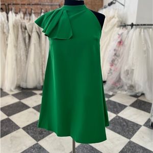 Emerald Green Dress with Bow